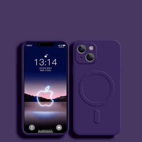 iPhone16 liquid silicone magnetic phone case protective cover