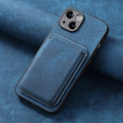 iPhone16 Magsafe solid-color fine-hole card case magnetic case protection cover