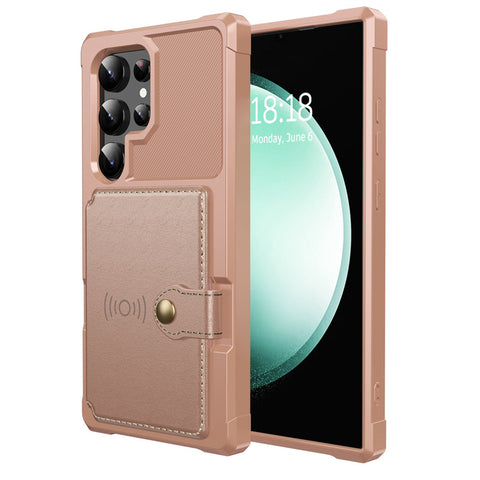 Samsung S25 S24 ultras23F Card Wallet Anti-drop Phone Case Protective Cover