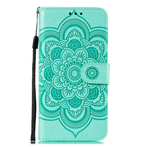 iPhone 16 pro max Mandala flip cover leather full cover anti-drop mobile phone case