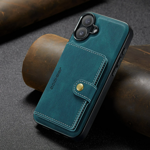 Detachable Magnetic Card Holder Leather TPU Phone Cover
