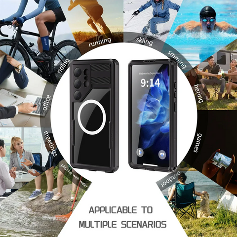 Samsung Galaxy S25 Ultra IP68 Waterproof Magnetic Clear Phone Case