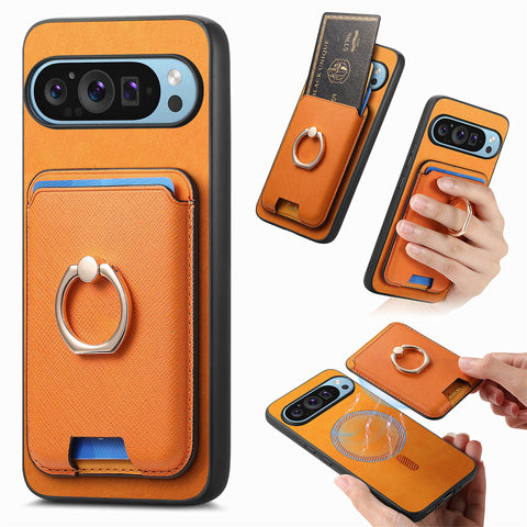 Google 8A Google Pixel9A 9pro Magnetic Card Ring Stand Phone Case