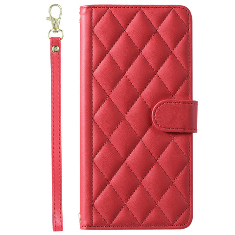 Samsung S24 A55 crossbody card diamond-shaped card slot flip cover phone case