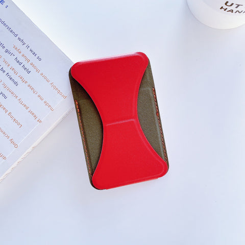 Leather card bag phone holder