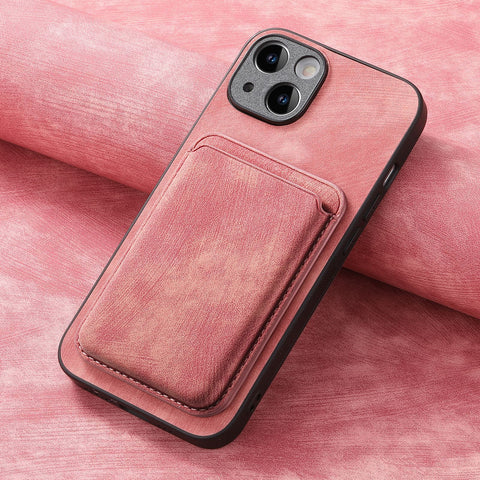 iPhone16 Magsafe solid-color fine-hole card case magnetic case protection cover