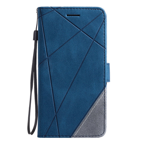 Samsung A56 rhombic flip card wallet with skin-feel spliced mobile phone case