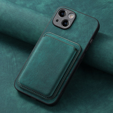 iPhone16 Magsafe solid-color fine-hole card case magnetic case protection cover