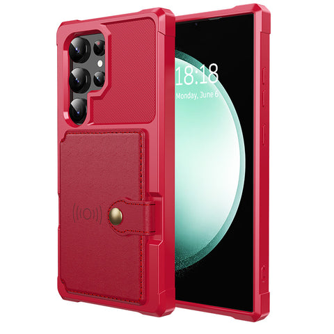Samsung S25 S24 ultras23F Card Wallet Anti-drop Phone Case Protective Cover