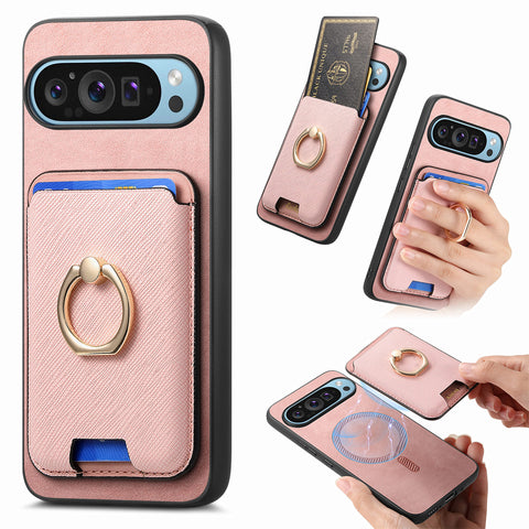 Google 8A Google Pixel9A 9pro Magnetic Card Ring Stand Phone Case