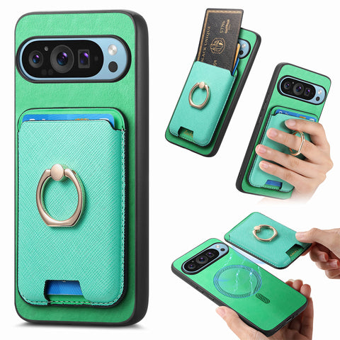 Google 8A Google Pixel9A 9pro Magnetic Card Ring Stand Phone Case