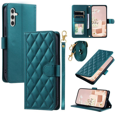 Samsung S24 A55 crossbody card diamond-shaped card slot flip cover phone case