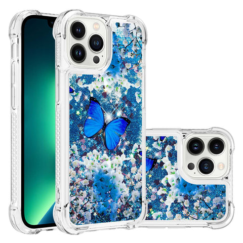 iPhone 16 pro max liquid quicksand four-corner anti-drop protection phone case