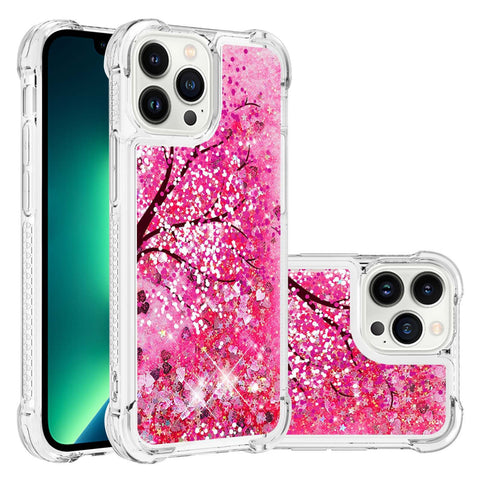 iPhone 16 pro max liquid quicksand four-corner anti-drop protection phone case