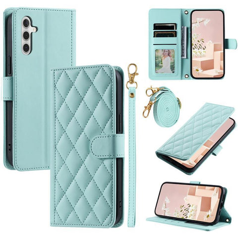Samsung S24 A55 crossbody card diamond-shaped card slot flip cover phone case