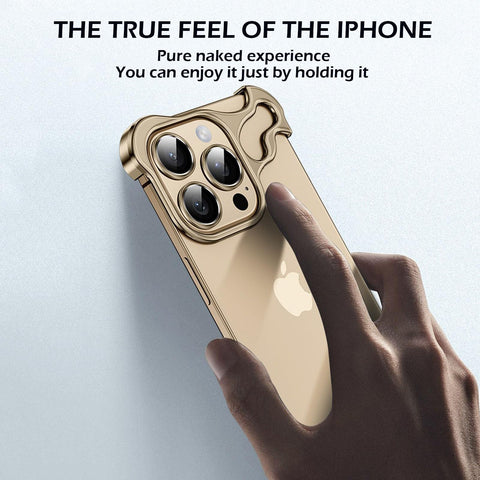 iPhone 16 Pro Max/16 Pro/16 Plus/16 Camera Lens Protector Slim Thin Naked Borderless Special-Shaped Aluminum Metal Corner Pad Anti-Fall Phone Case
