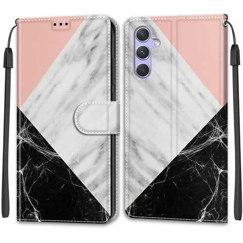 Samsung A54/A14 M53/A33 painted flip cover card wallet mobile phone case