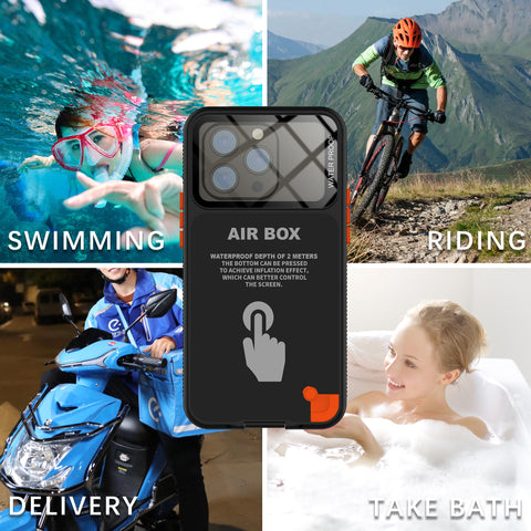 iPhone 16 pro max Waterproof Diving Touch Screen Phone Case