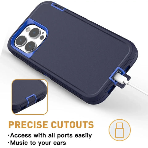 iPhone 16 pro max 3 in 1 shockproof phone case