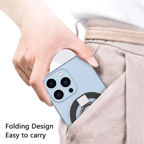 Samsung iPhone Strong Magnetic MagSafe Removable Mobile Phone Grip Kickstand Ring Holder Stand