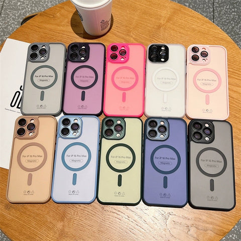 iPhone magnetic skin-feel frosted phone case