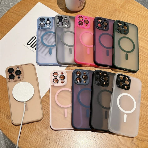 iPhone magnetic skin-feel frosted phone case