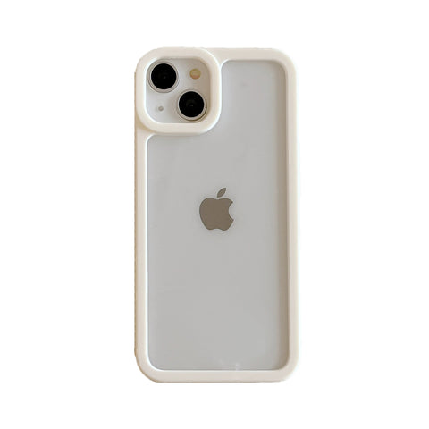 iPhone simple candy-colored frame shockproof anti-fall phone case