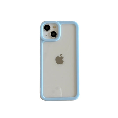 iPhone simple candy-colored frame shockproof anti-fall phone case