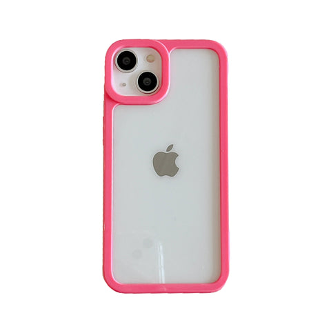 iPhone simple candy-colored frame shockproof anti-fall phone case
