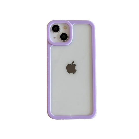 iPhone simple candy-colored frame shockproof anti-fall phone case