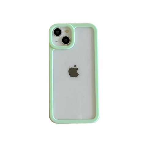 iPhone simple candy-colored frame shockproof anti-fall phone case
