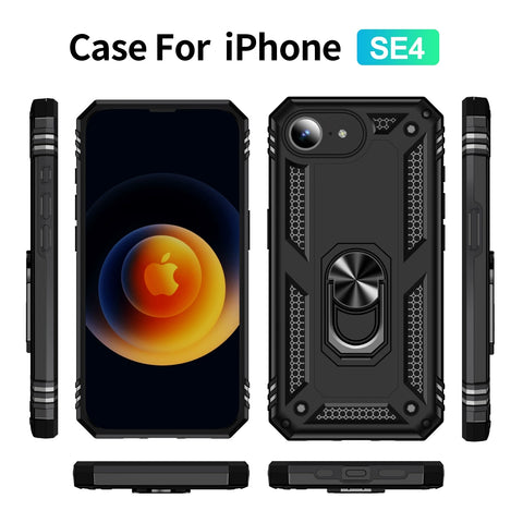 iPhone Non-commissioned Officer car magnetic stand anti-drop phone case