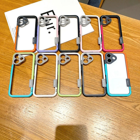 iPhone liquid frame contrasting color silicone phone case