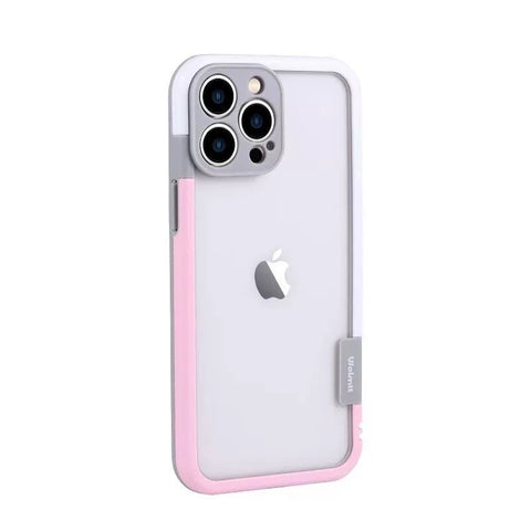 iPhone liquid frame contrasting color silicone phone case
