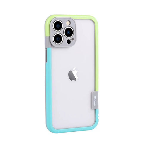 iPhone liquid frame contrasting color silicone phone case