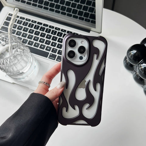 iPhone hollowed-out heat dissipation simple anti-drop protective phone case