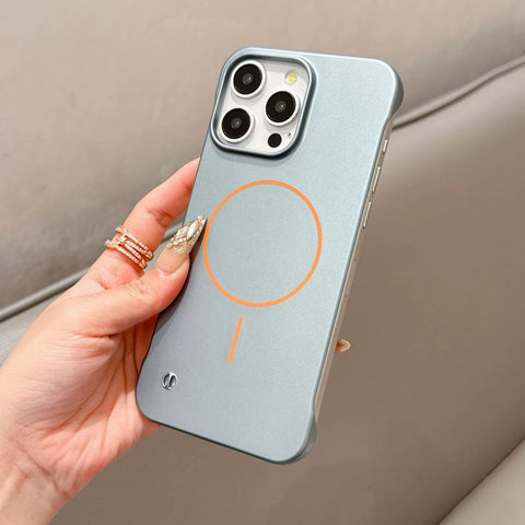 iPhone ultra-thin matte fine ring magnetic phone case