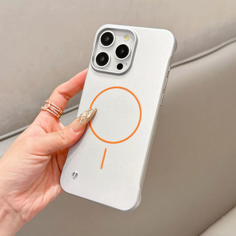 iPhone ultra-thin matte fine ring magnetic phone case