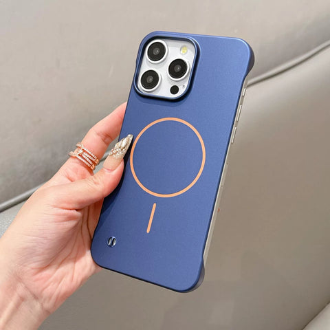 iPhone ultra-thin matte fine ring magnetic phone case