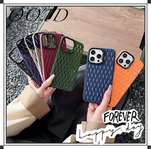 iPhone simple stylish heat dissipation breathability drop resistance phone case