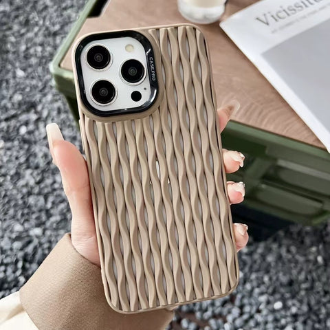 iPhone simple stylish heat dissipation breathability drop resistance phone case