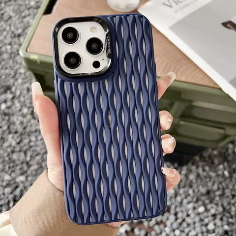 iPhone simple stylish heat dissipation breathability drop resistance phone case