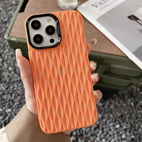 iPhone simple stylish heat dissipation breathability drop resistance phone case