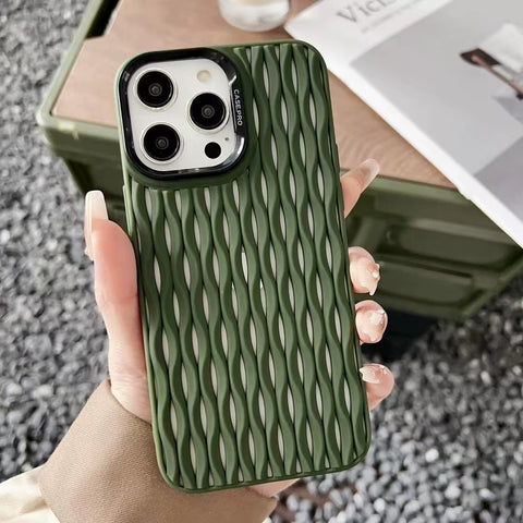 iPhone simple stylish heat dissipation breathability drop resistance phone case