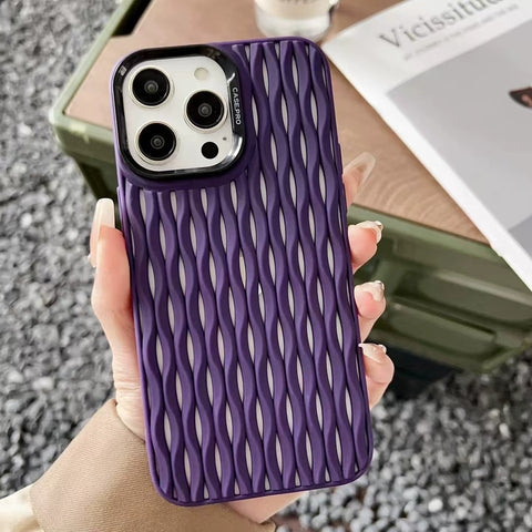 iPhone simple stylish heat dissipation breathability drop resistance phone case