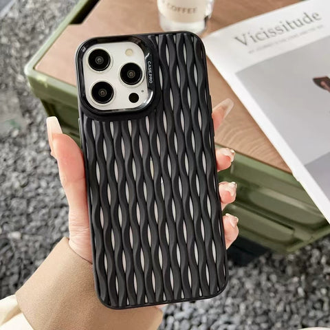iPhone simple stylish heat dissipation breathability drop resistance phone case