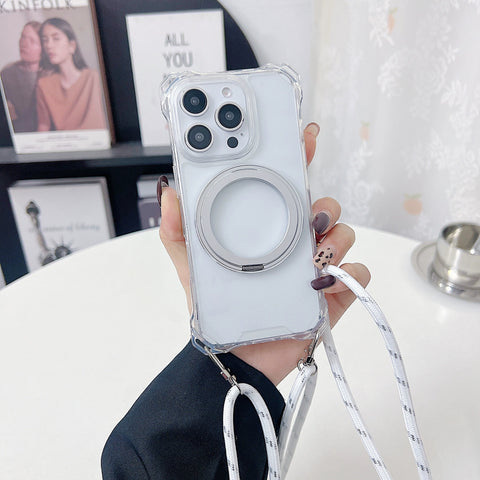 iPhone crossbody lanyard magnetic phone case