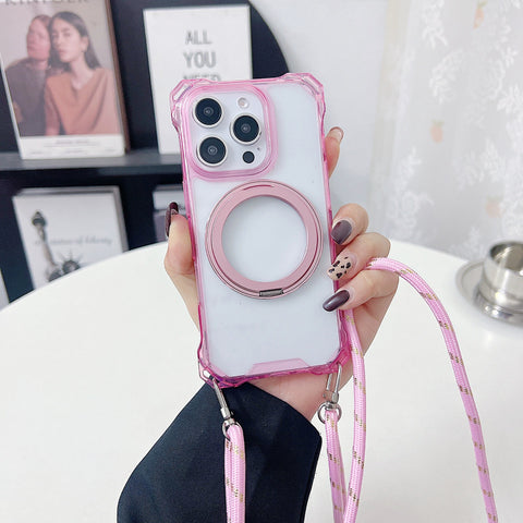 iPhone crossbody lanyard magnetic phone case