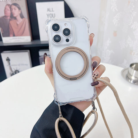 iPhone crossbody lanyard magnetic phone case