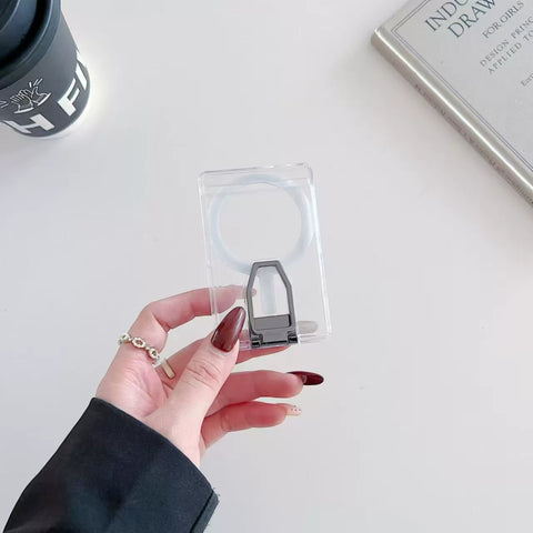 iPhone magsafe magnetic transparent stand card phone case
